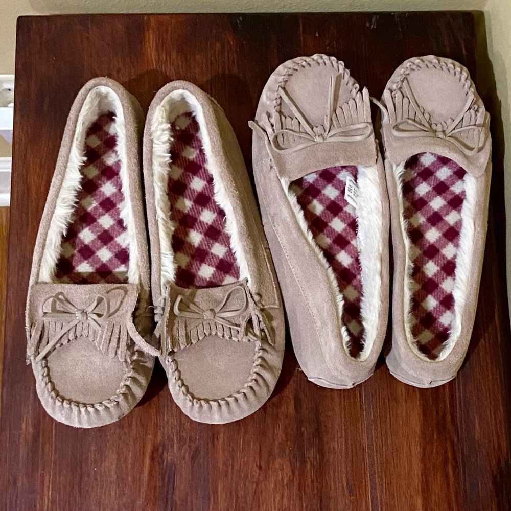 2 Pair Secret Treasures moccasins women’s L 9-10